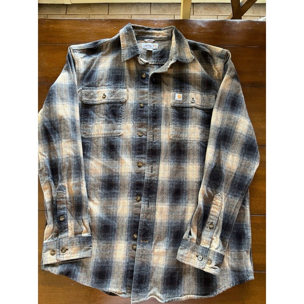 Carhartt Heavyweight Flannel Shirt Mens M Medium Regular Original Fit Plaid